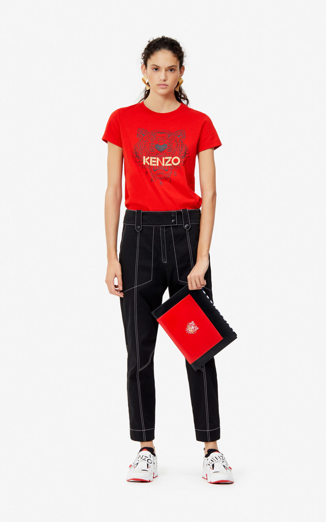 Camisetas Kenzo Tiger Mujer Rojas - SKU.0162565